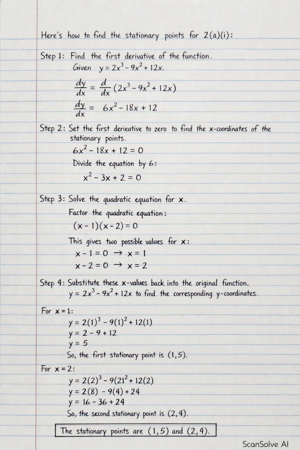 Handwritten step-by-step solution preview