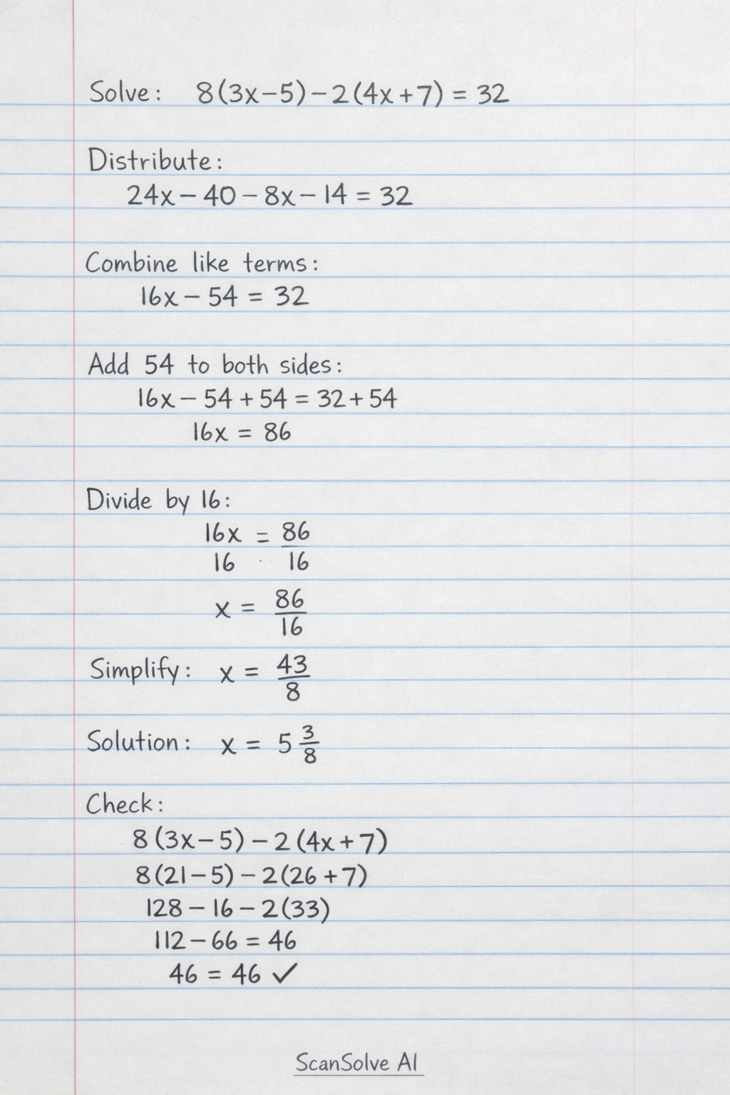 Handwritten step-by-step solution preview