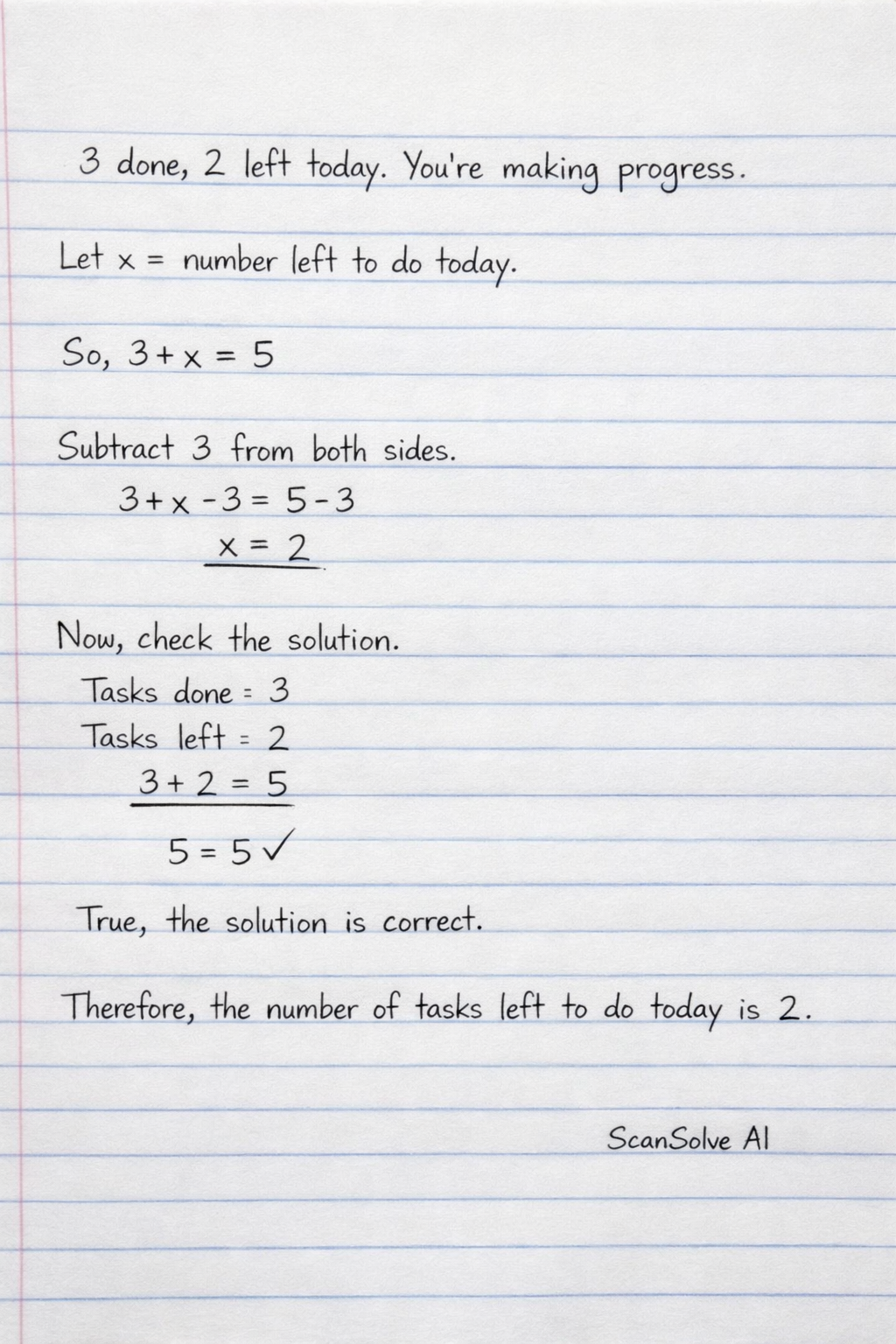Handwritten step-by-step solution preview