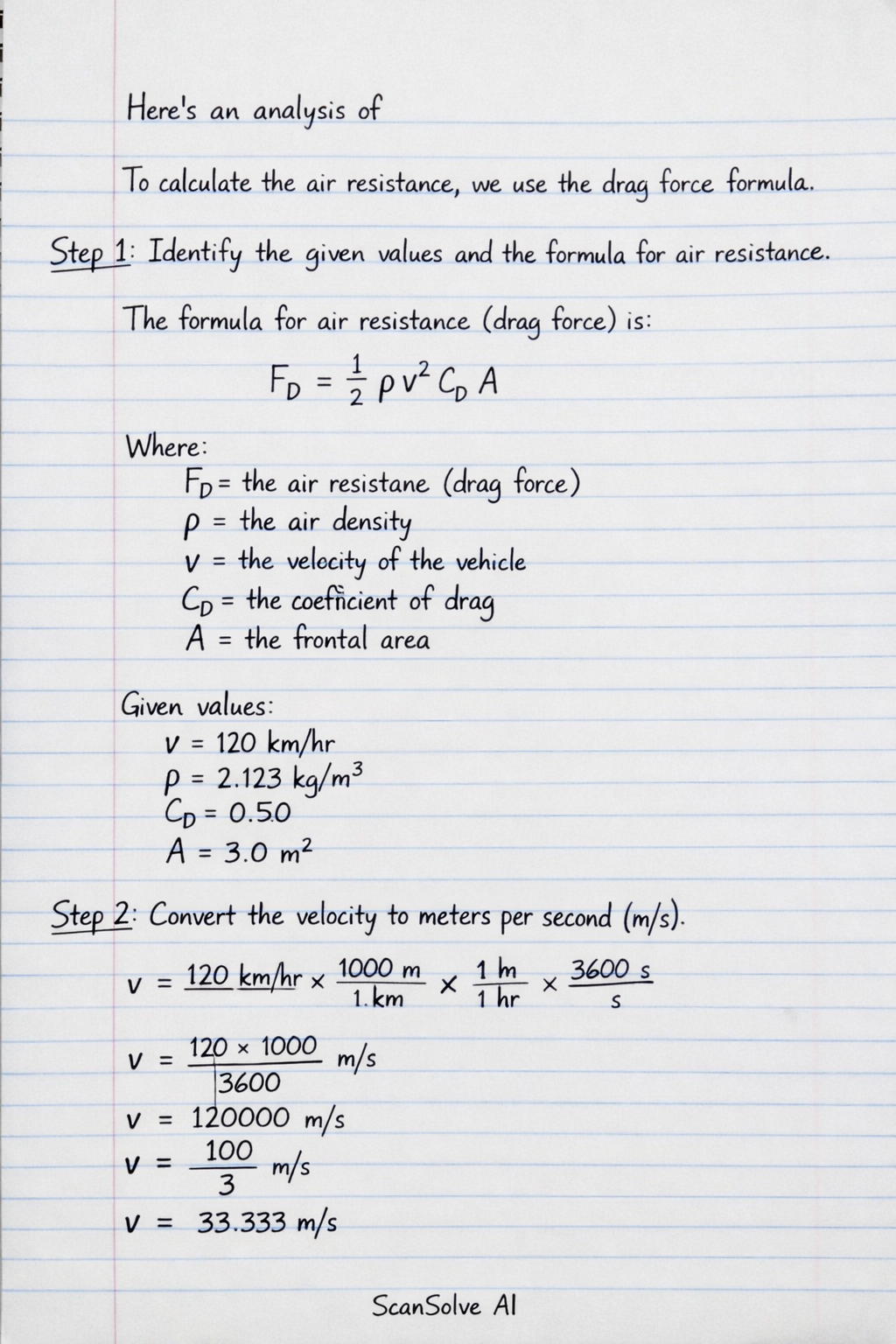 Handwritten step-by-step solution preview