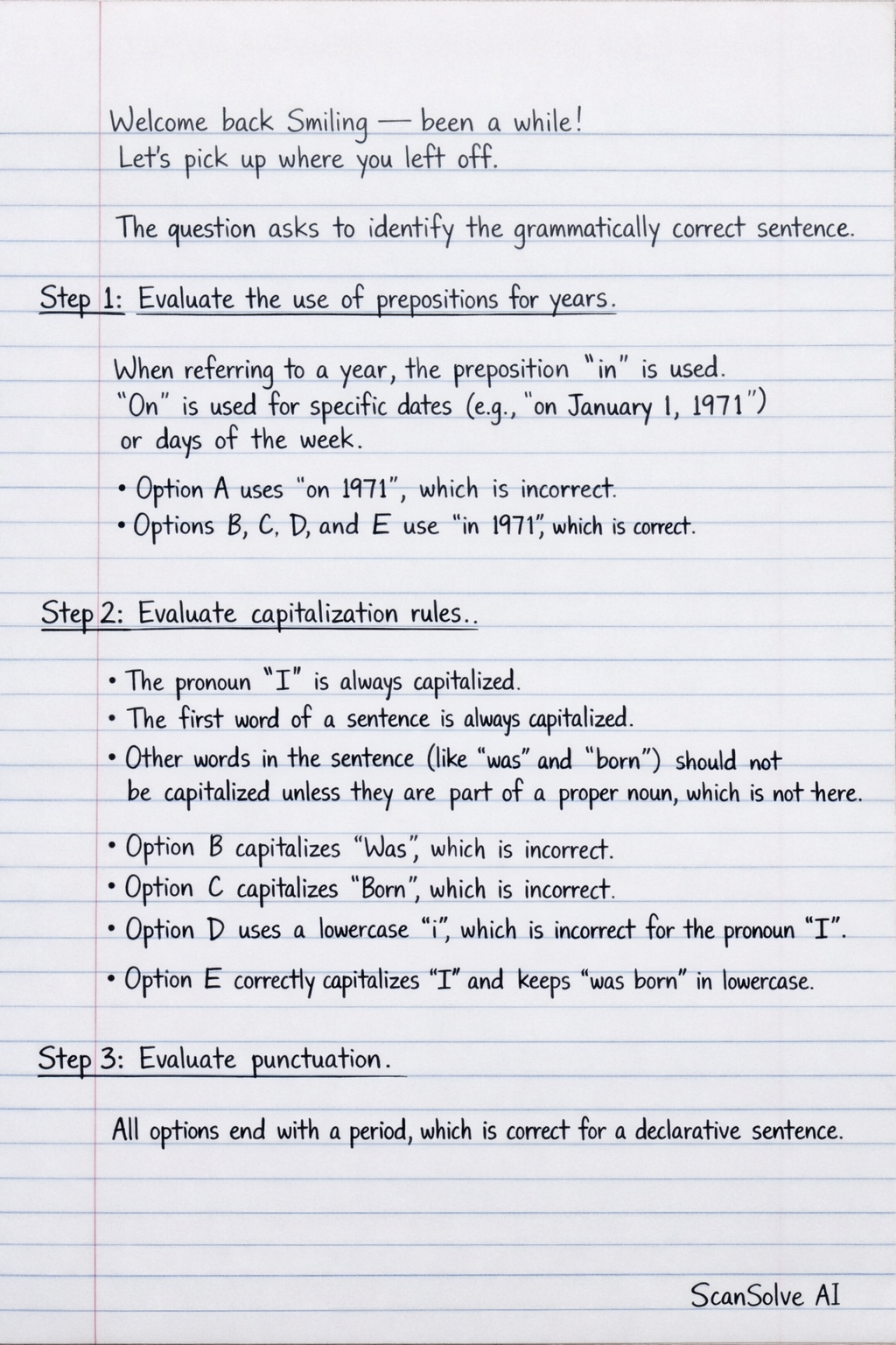 Handwritten step-by-step solution preview