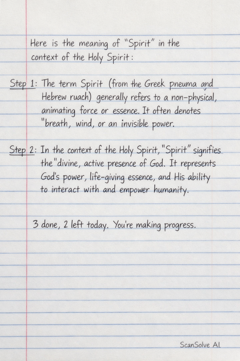 Handwritten step-by-step solution preview