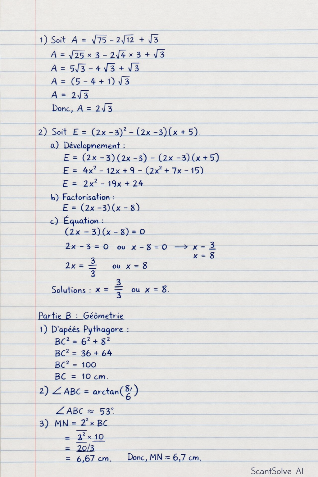 Handwritten step-by-step solution preview
