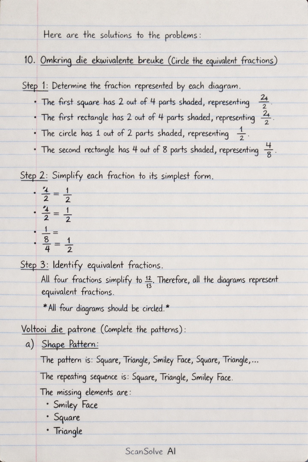 Handwritten step-by-step solution preview