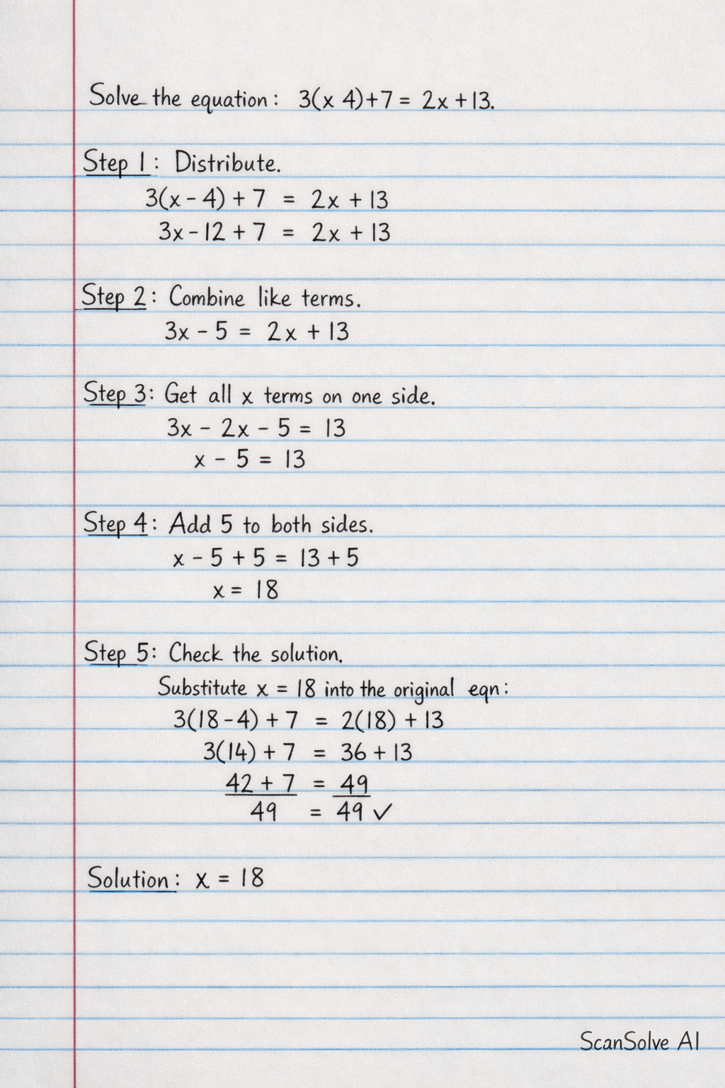 Handwritten step-by-step solution preview