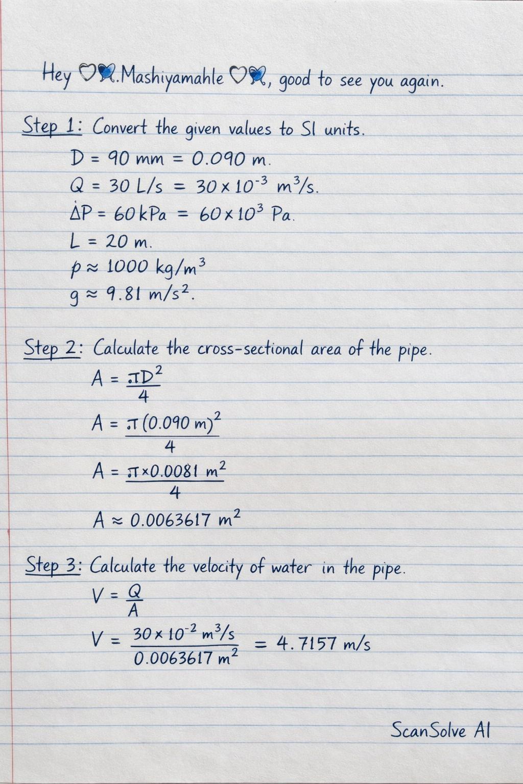 Handwritten step-by-step solution preview