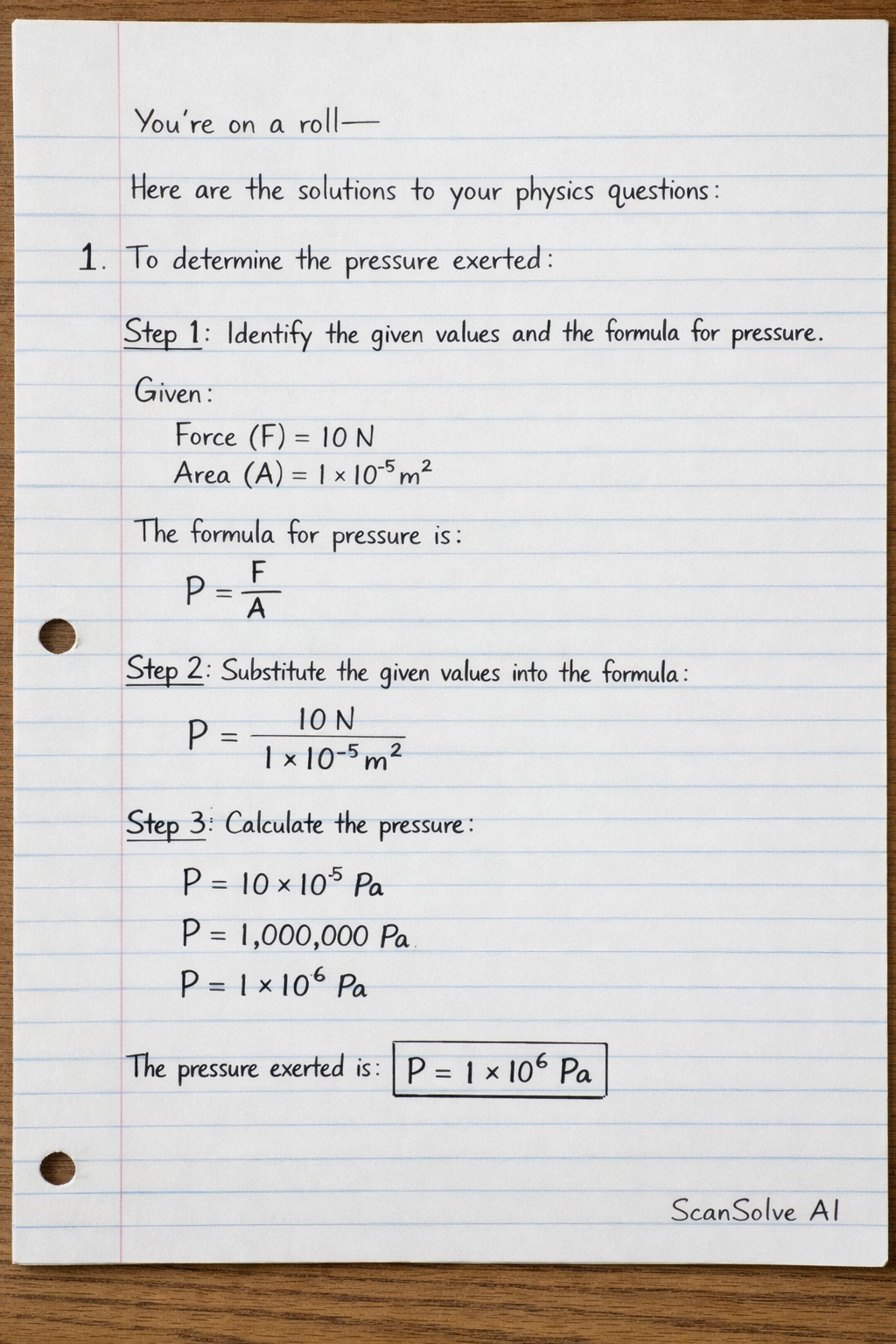 Handwritten step-by-step solution preview