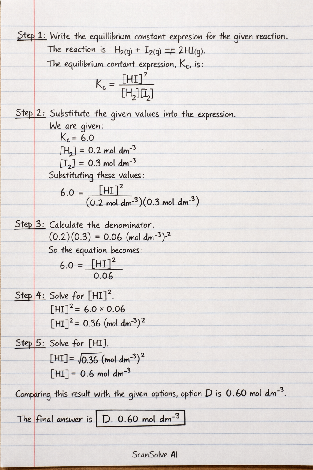 Handwritten step-by-step solution preview
