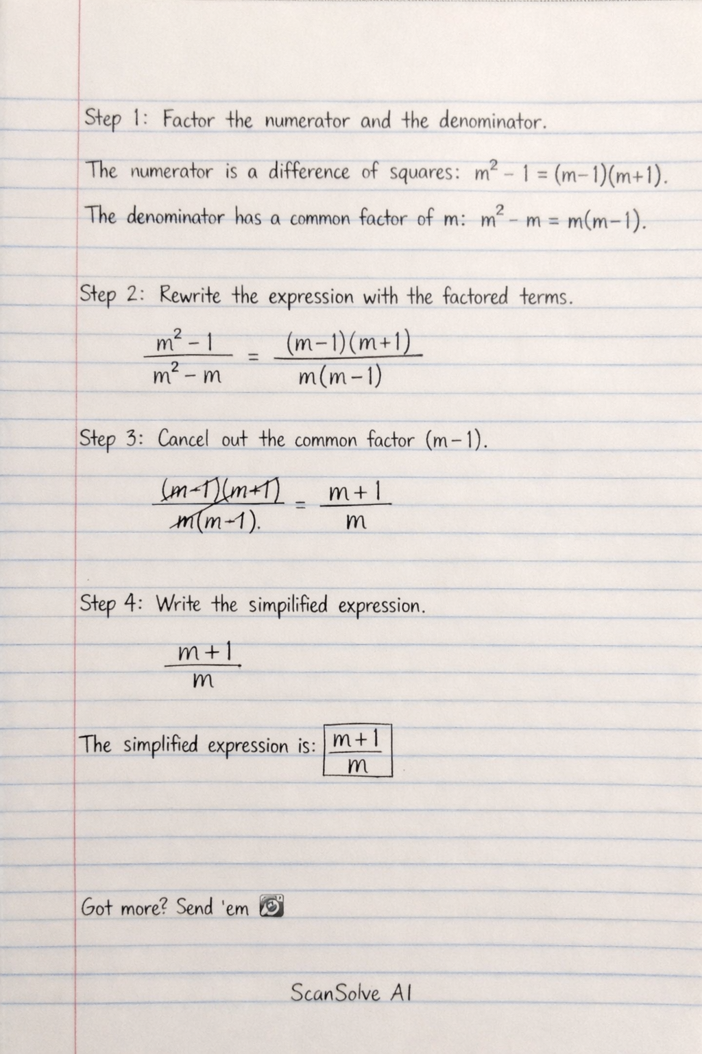 Handwritten step-by-step solution preview