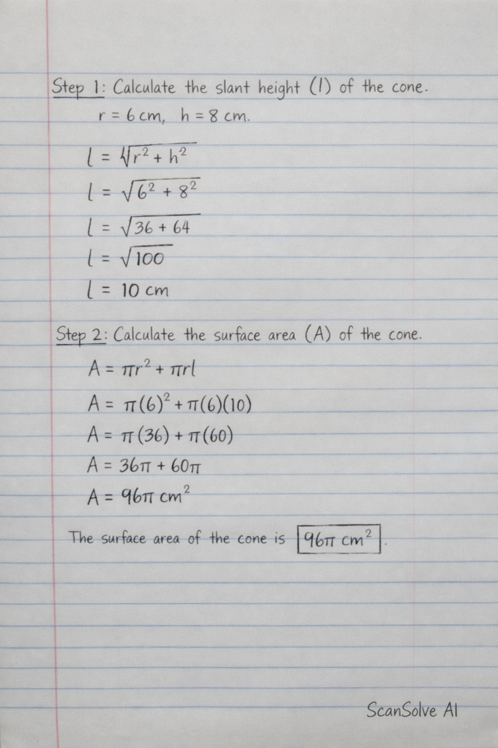 Handwritten step-by-step solution preview