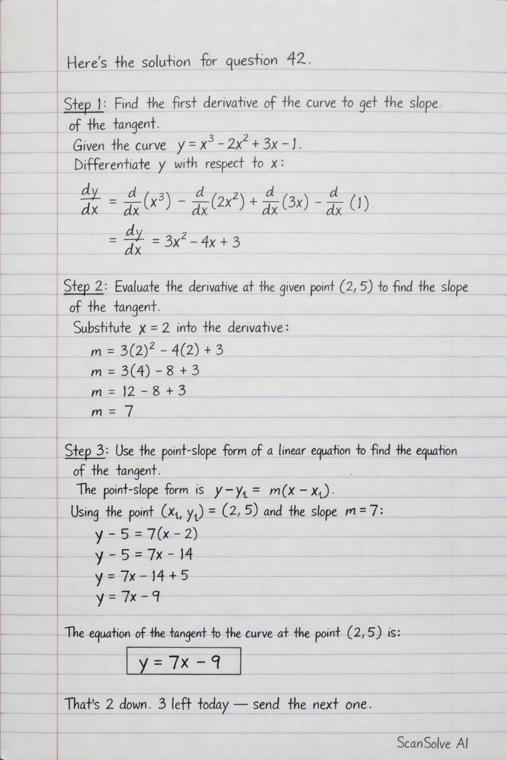 Handwritten step-by-step solution preview