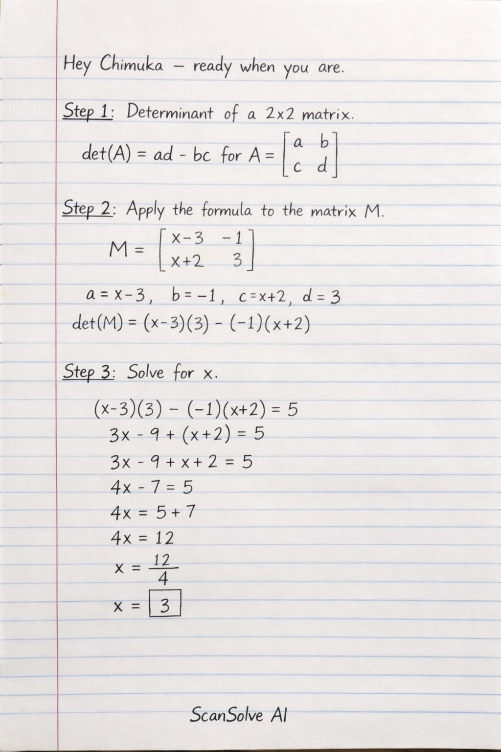 Handwritten step-by-step solution preview