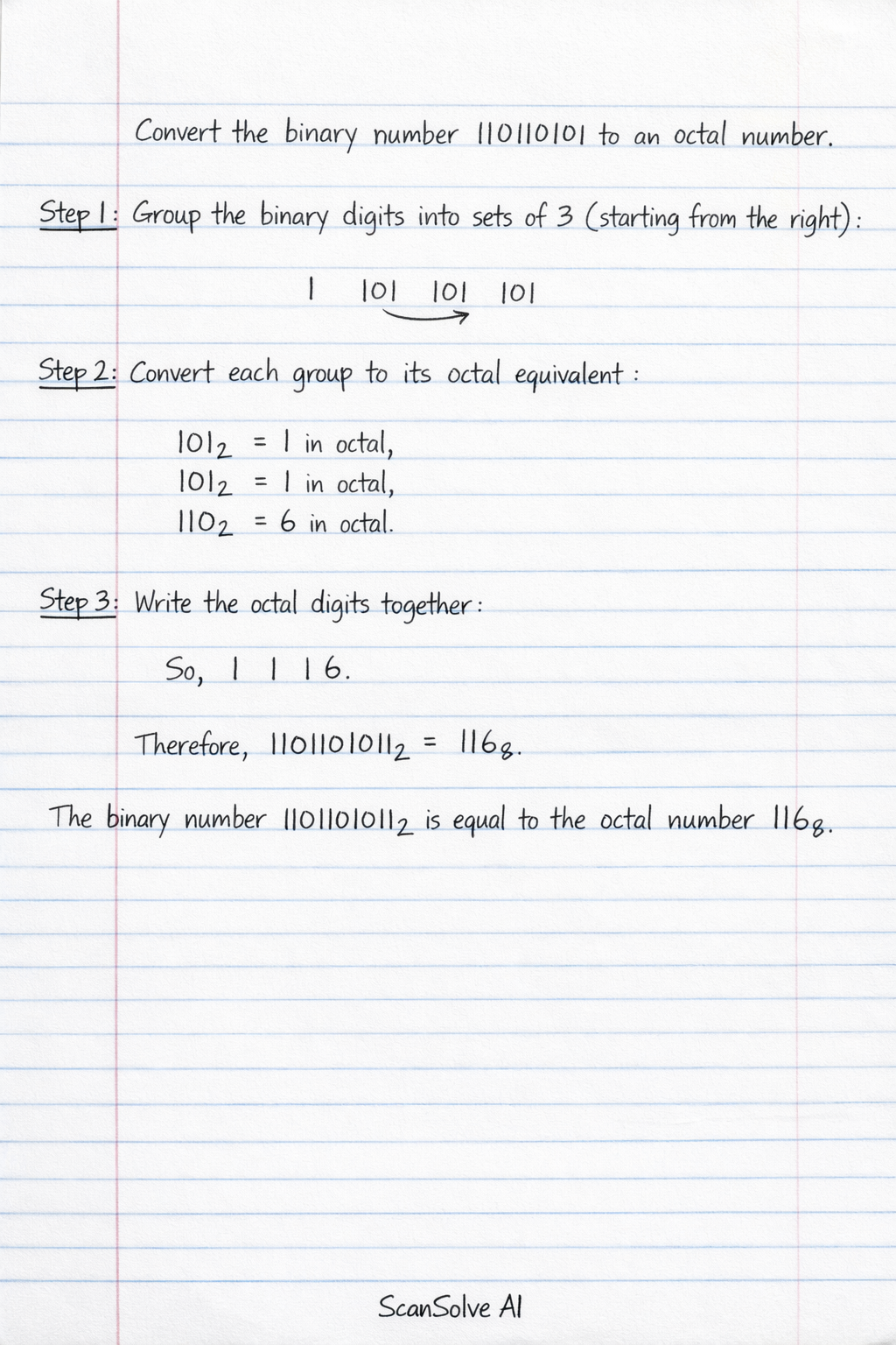 Handwritten step-by-step solution preview