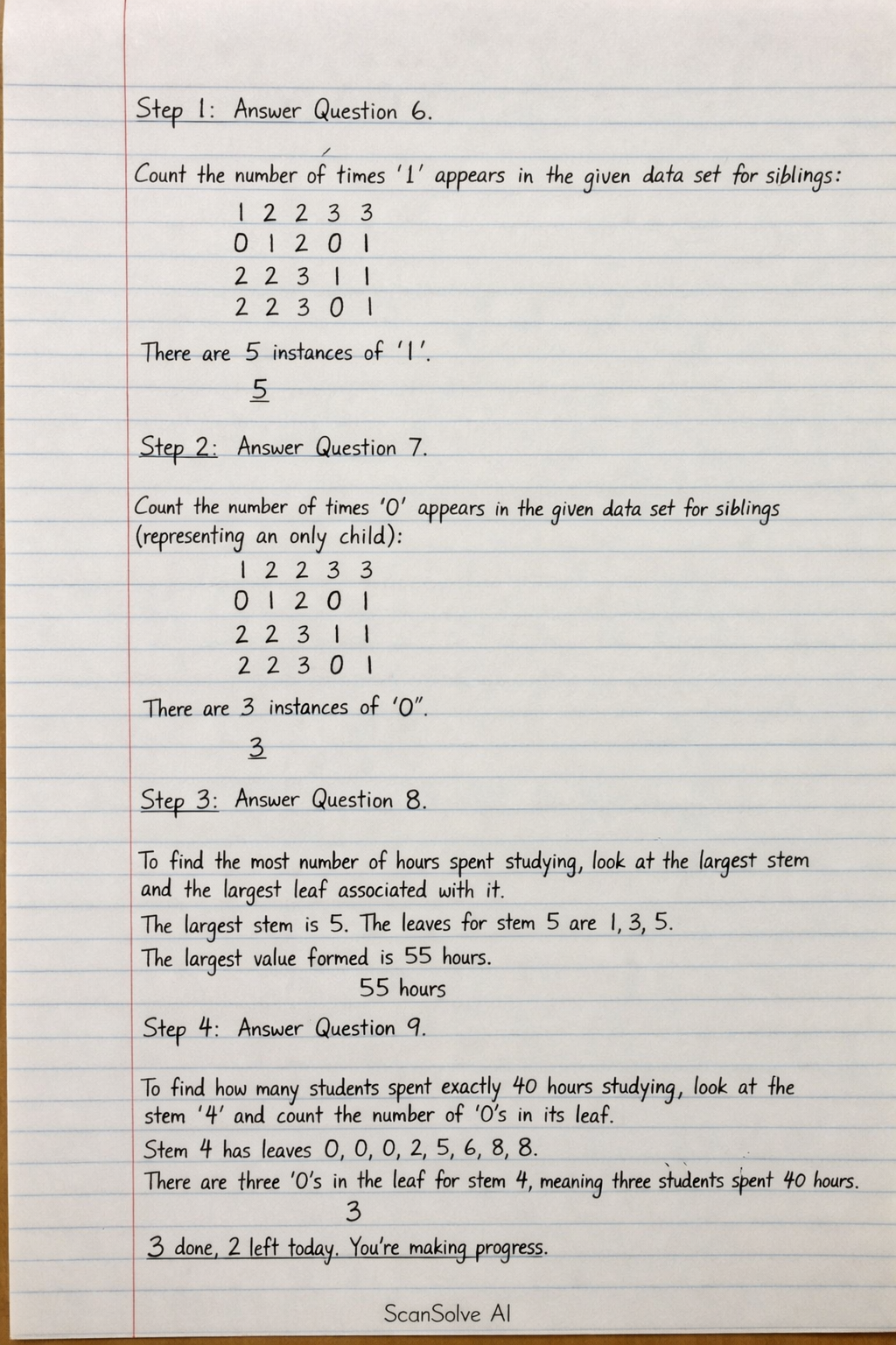 Handwritten step-by-step solution preview