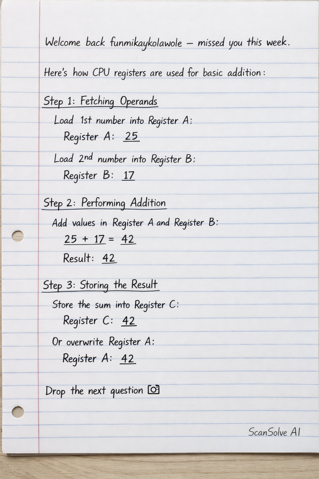 Handwritten step-by-step solution preview