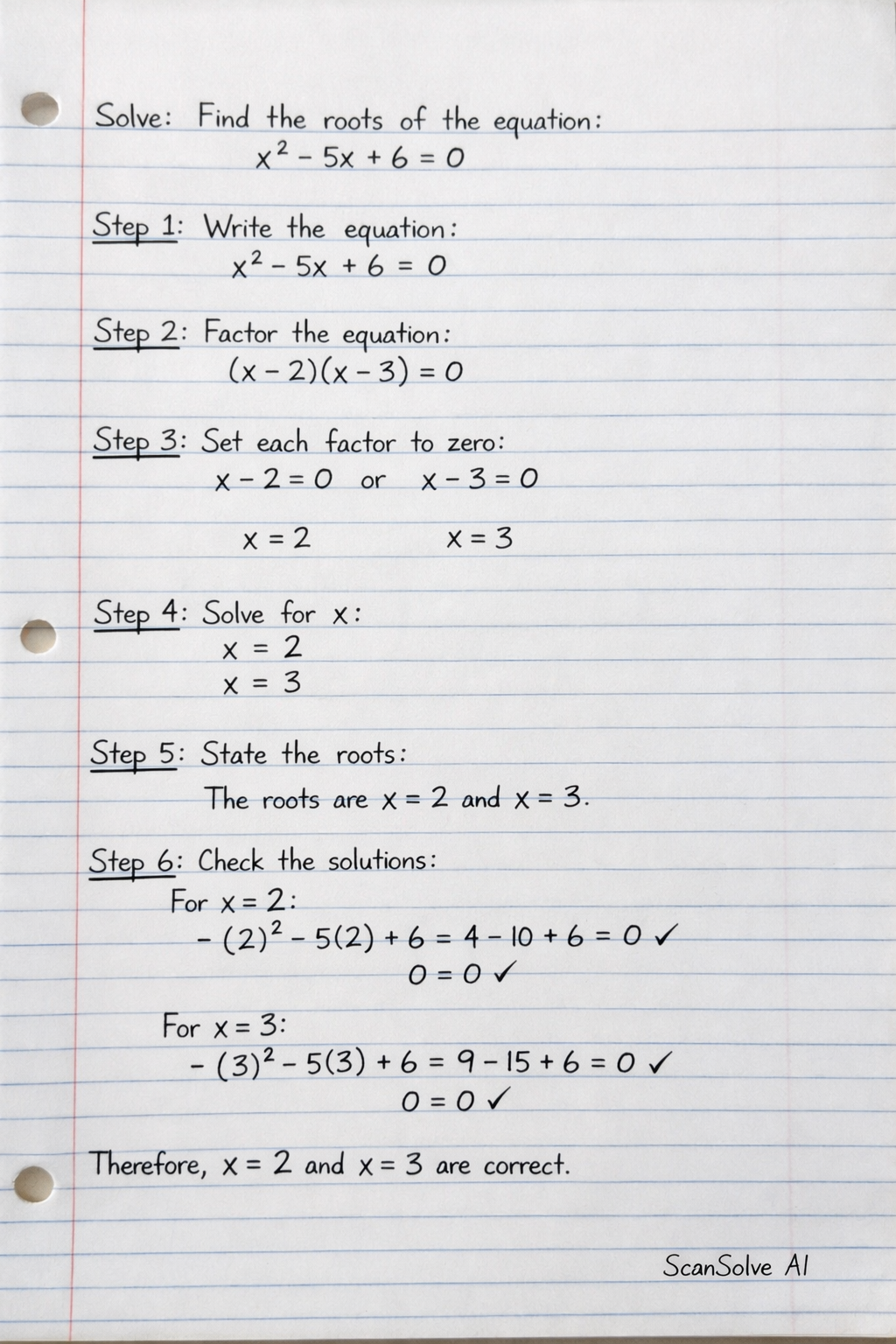 Handwritten step-by-step solution preview