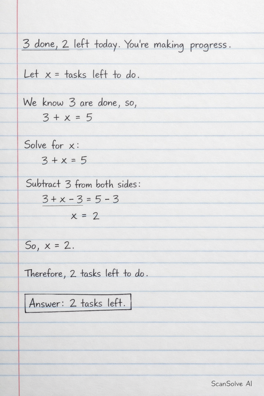 Handwritten step-by-step solution preview