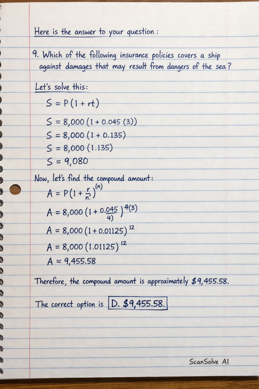 Handwritten step-by-step solution preview