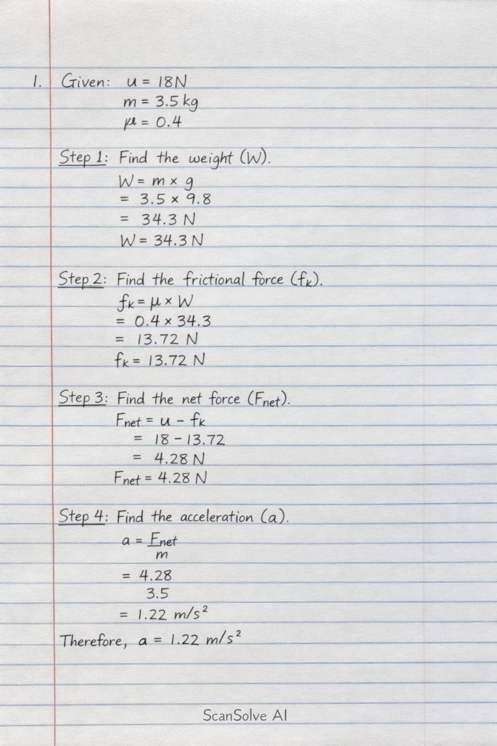 Handwritten step-by-step solution preview