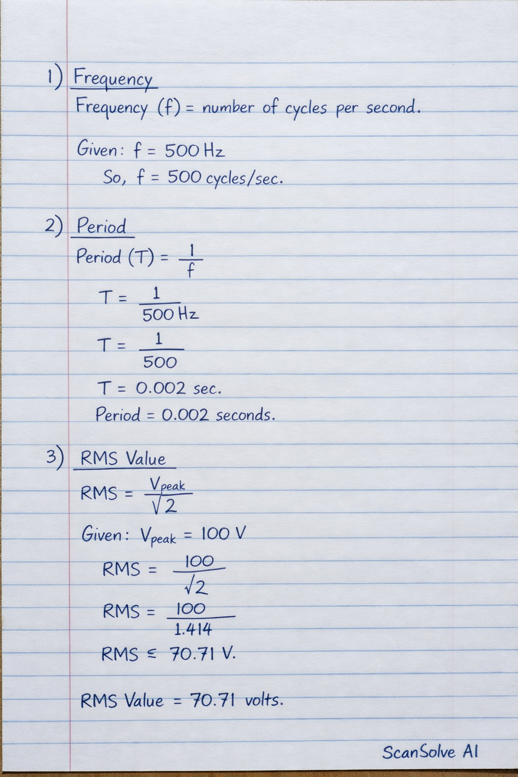 Handwritten step-by-step solution preview
