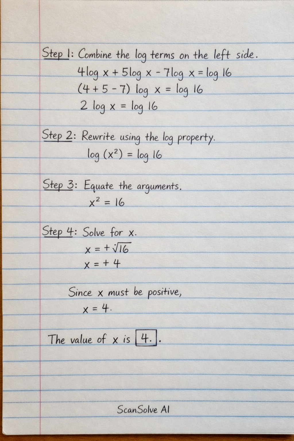 Handwritten step-by-step solution preview