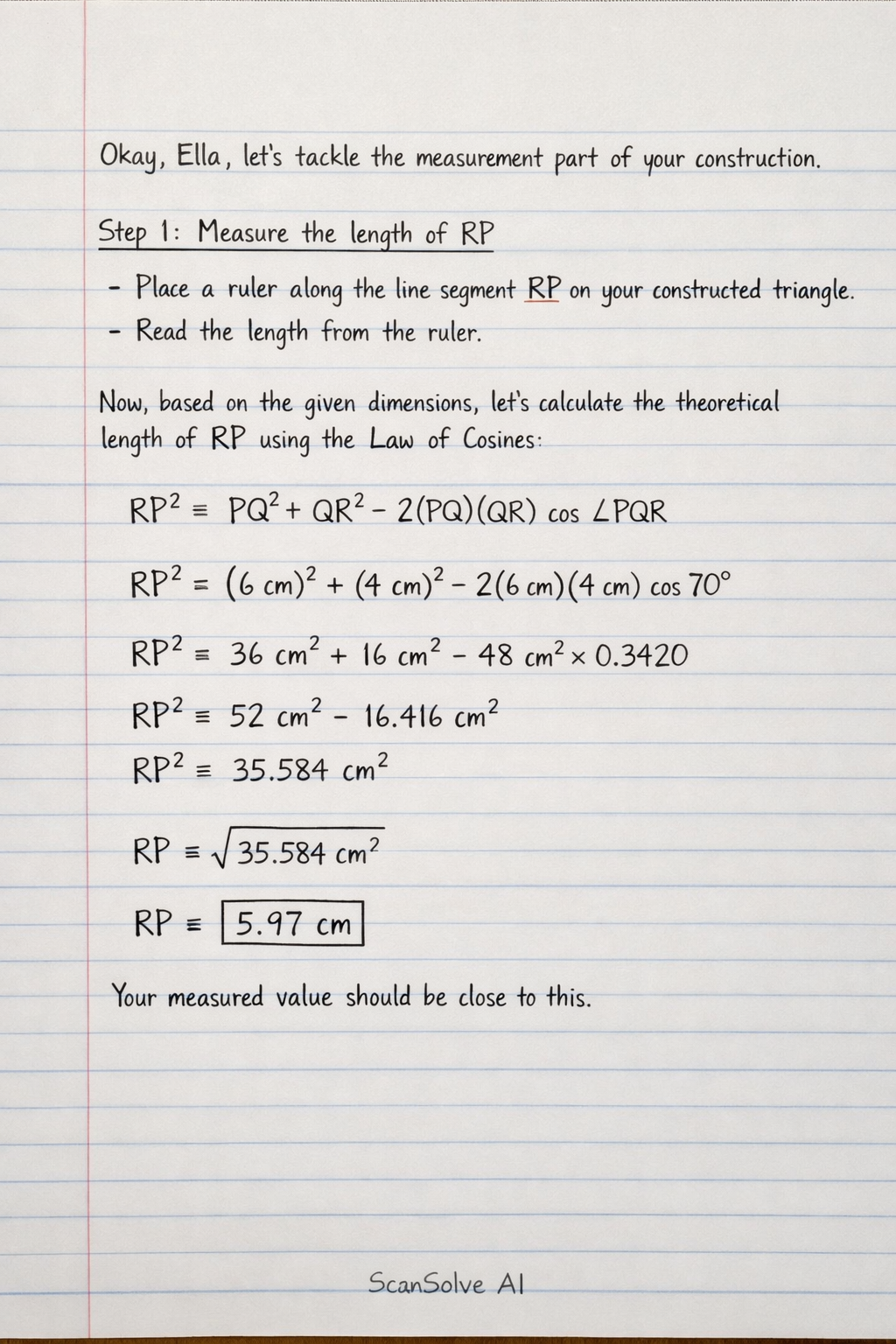 Handwritten step-by-step solution preview