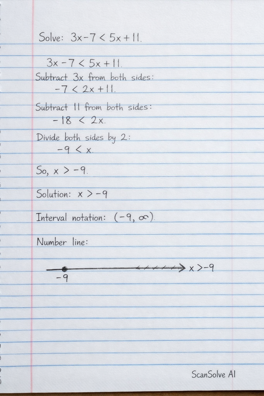 Handwritten step-by-step solution preview