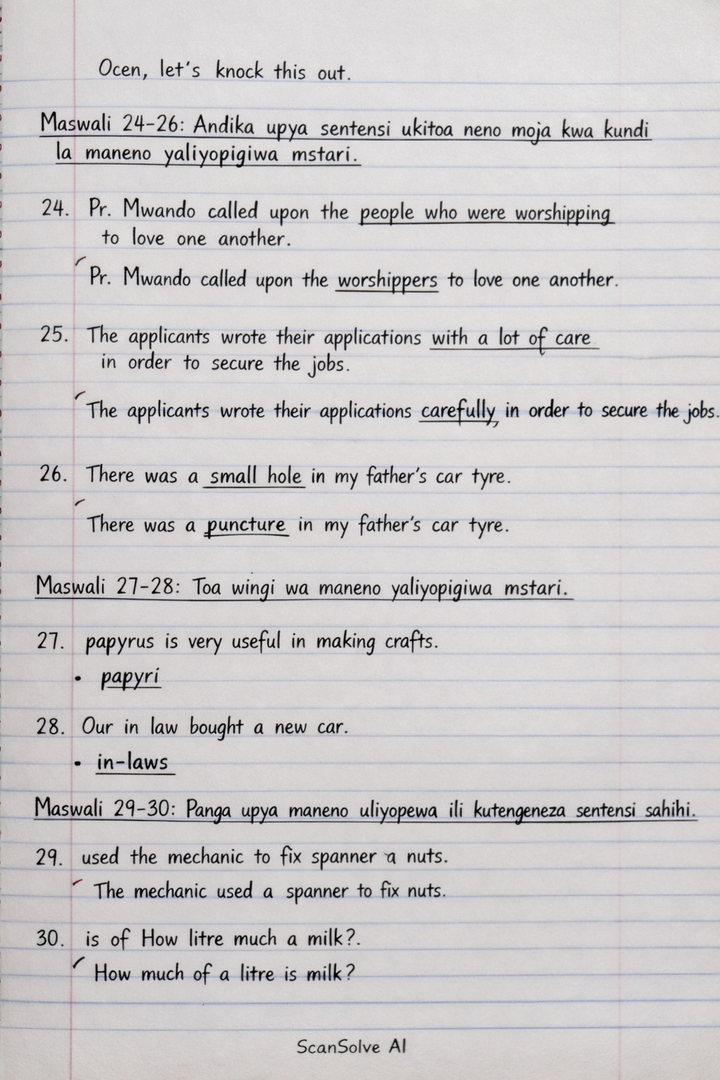 Handwritten step-by-step solution preview