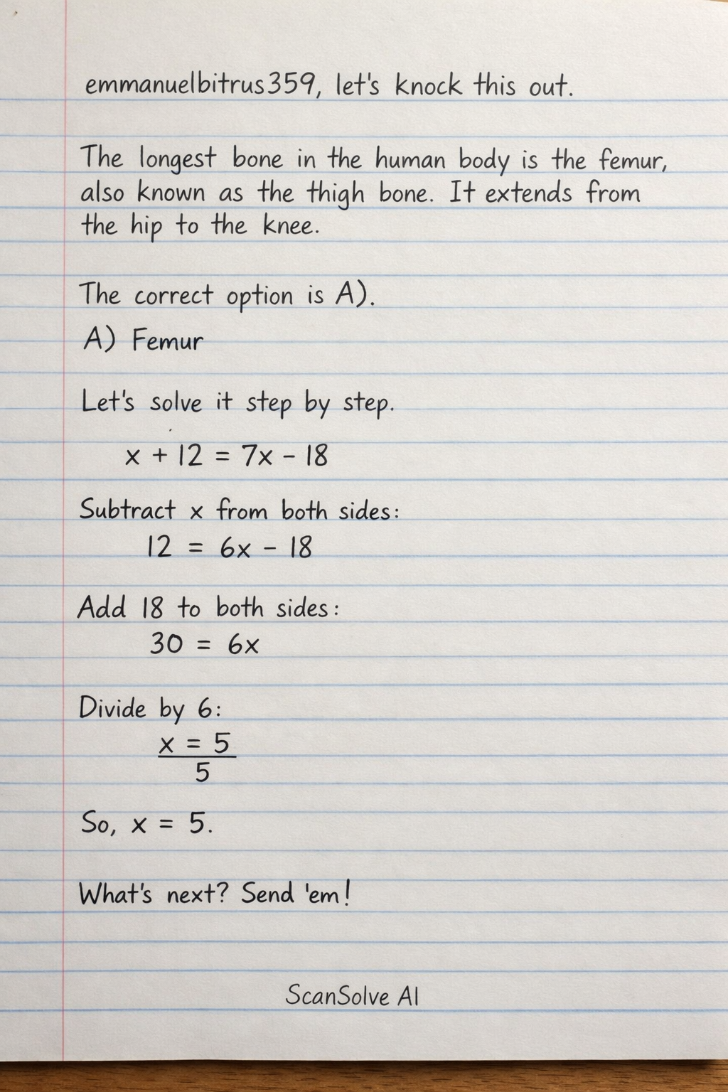 Handwritten step-by-step solution preview