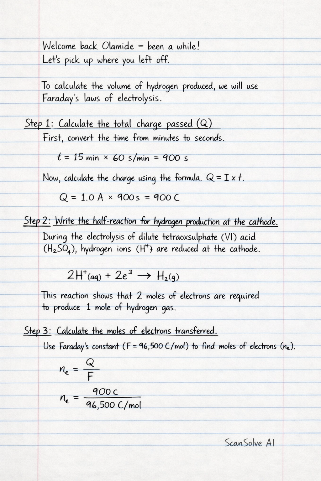 Handwritten step-by-step solution preview