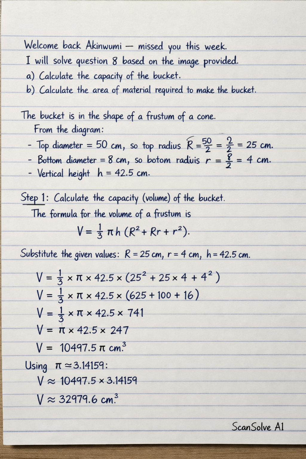 Handwritten step-by-step solution preview