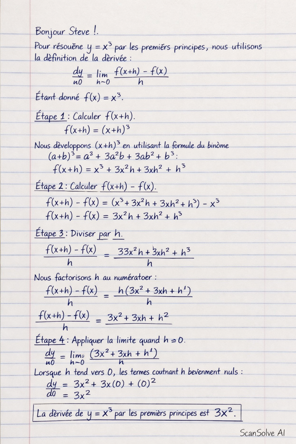 Handwritten step-by-step solution preview