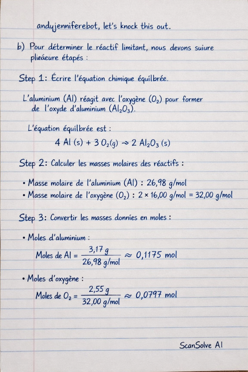 Handwritten step-by-step solution preview