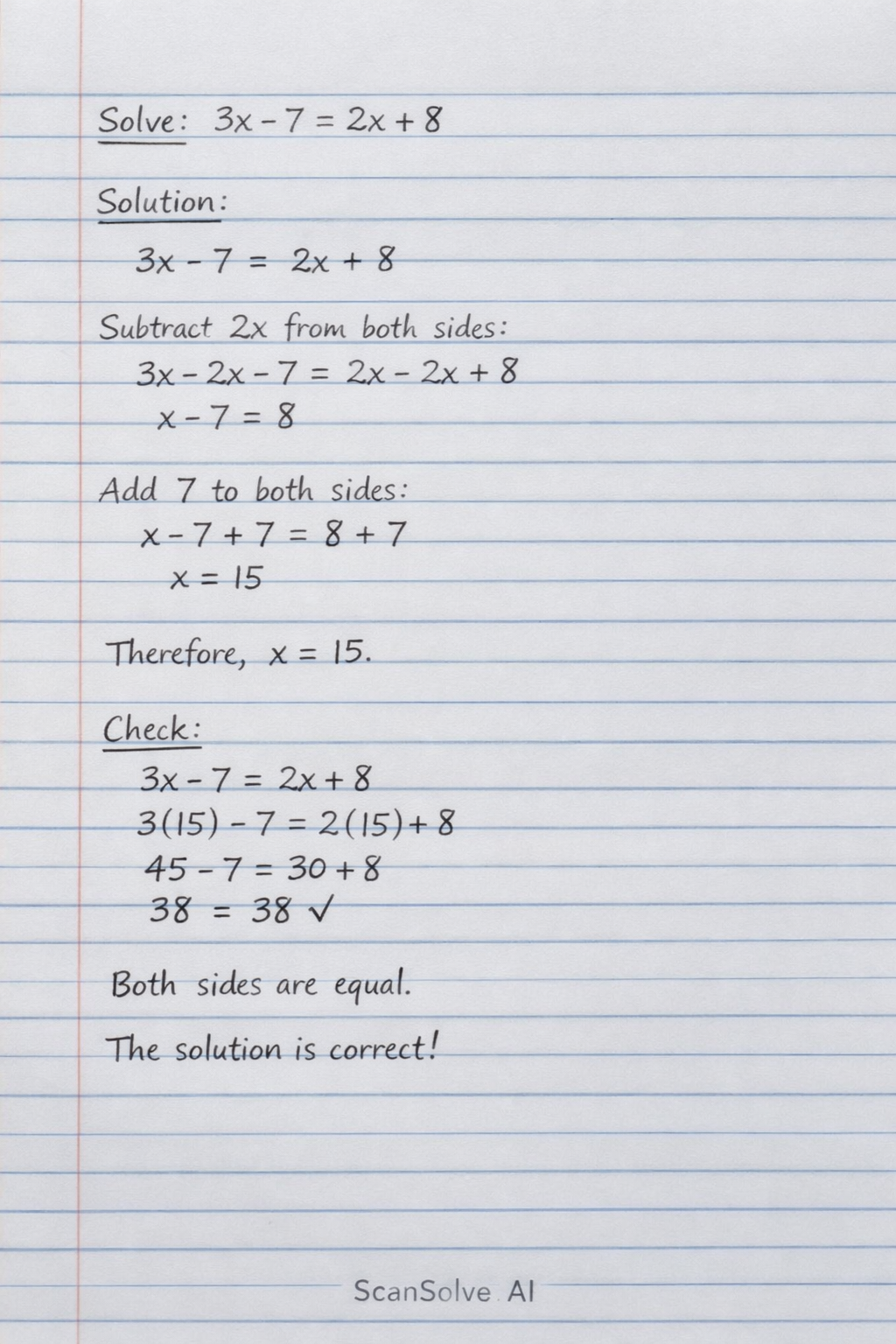 Handwritten step-by-step solution preview