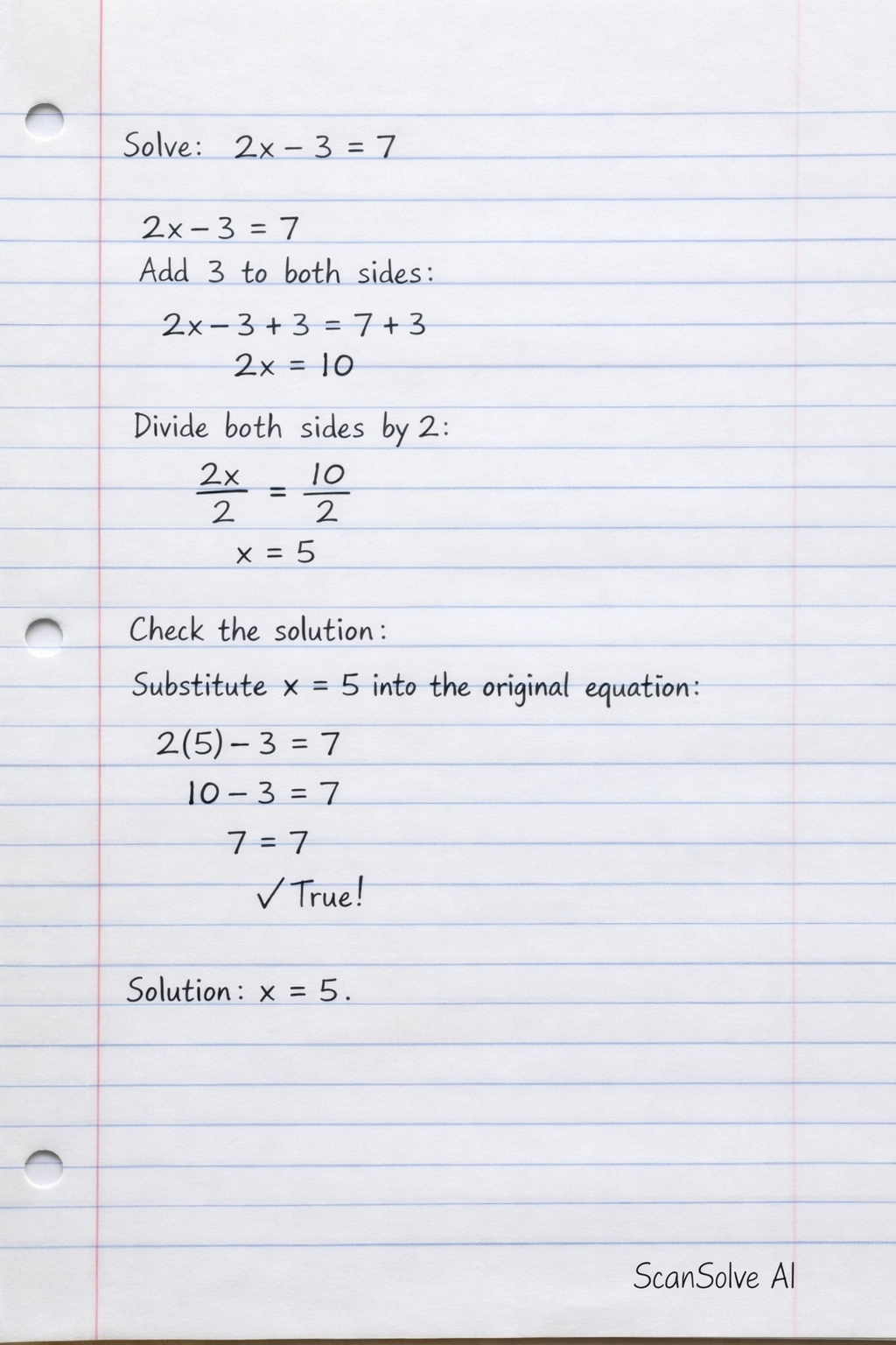 Handwritten step-by-step solution preview
