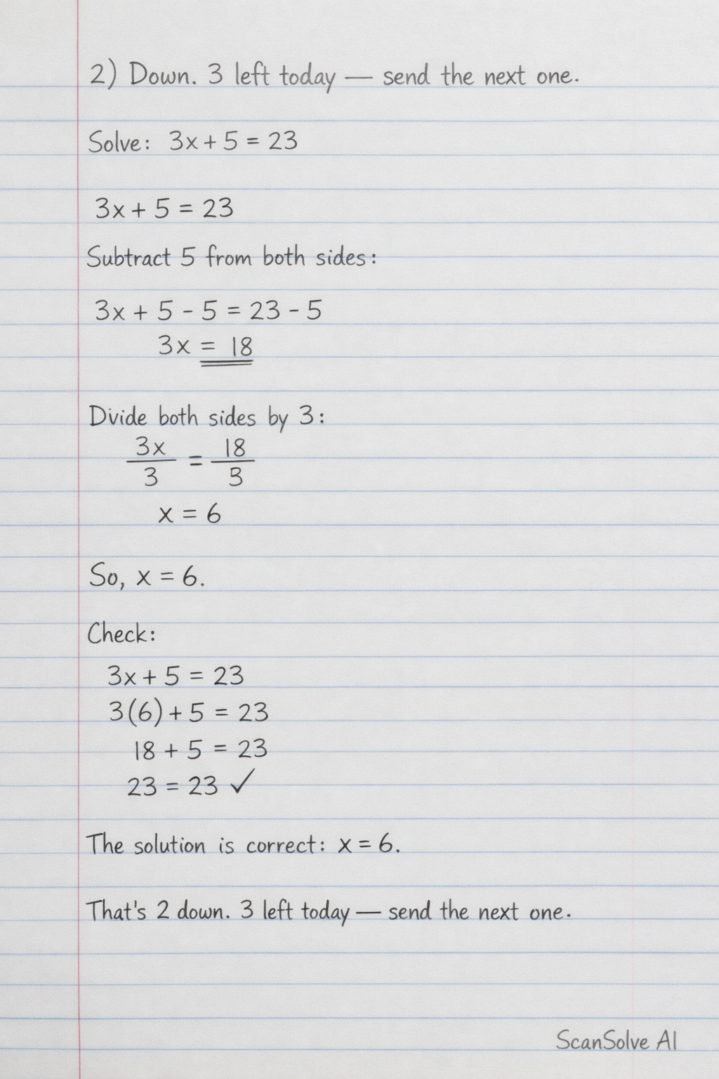 Handwritten step-by-step solution preview