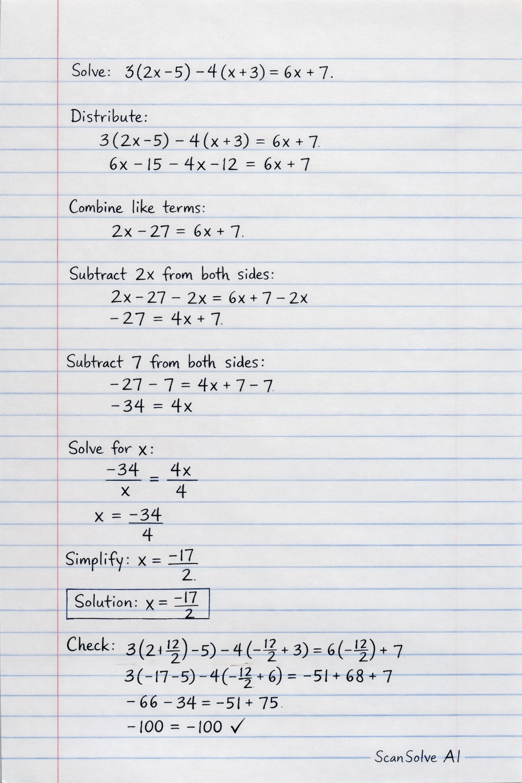 Handwritten step-by-step solution preview