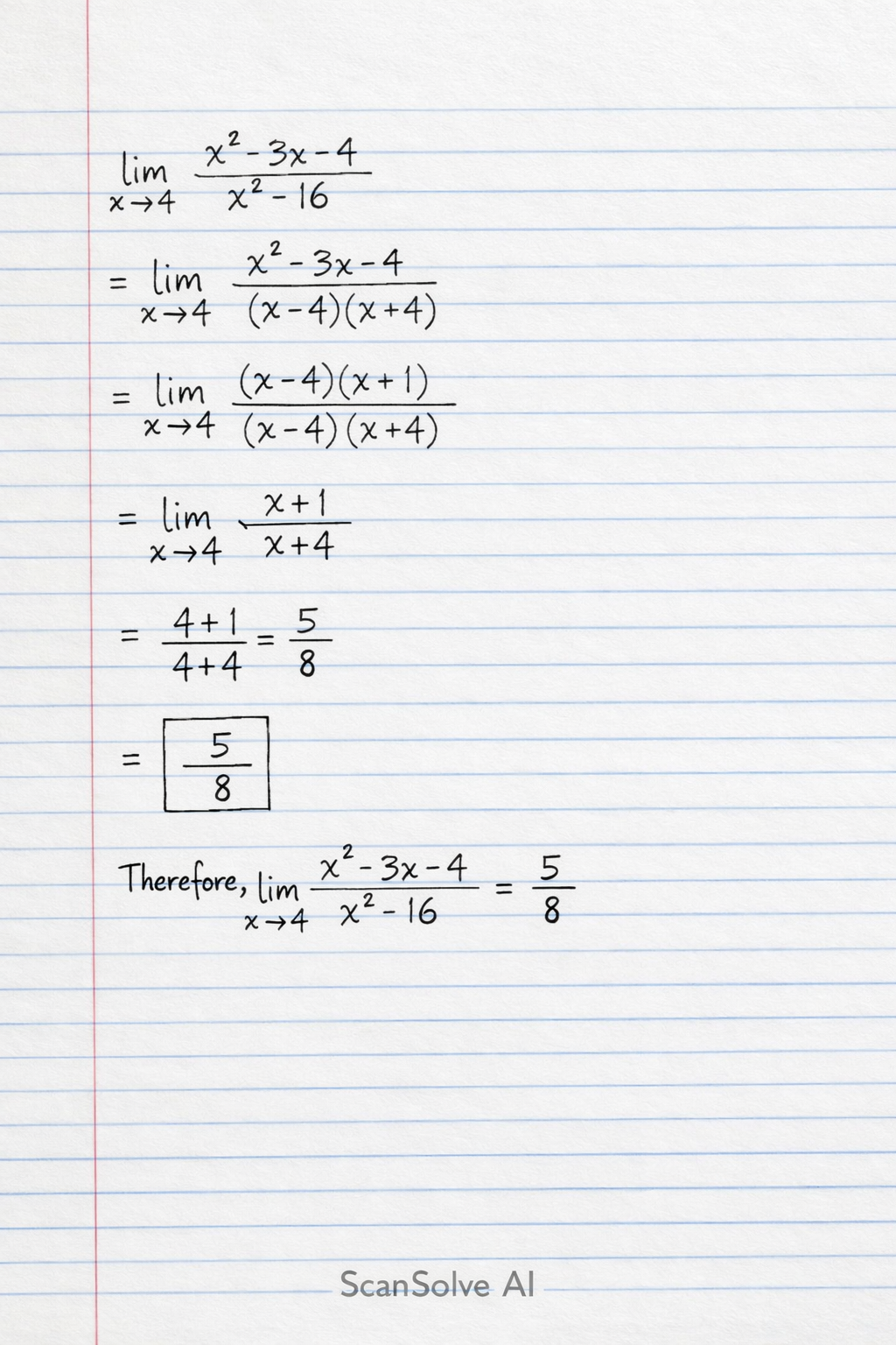 Handwritten step-by-step solution preview