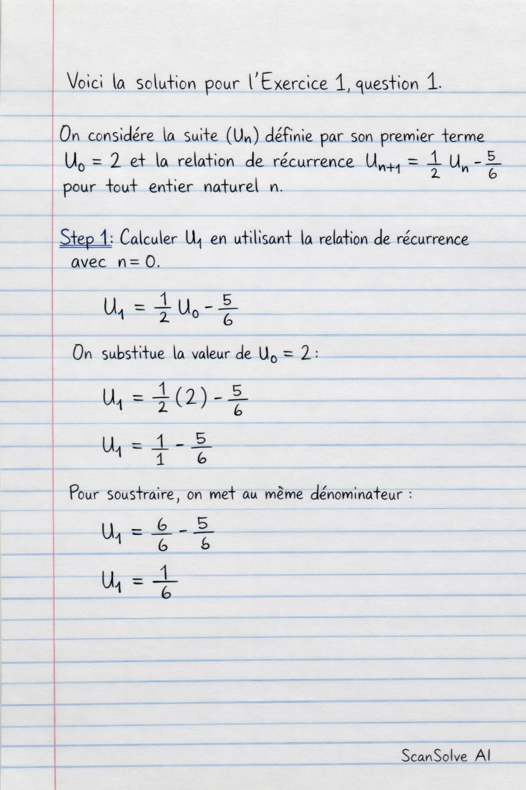 Handwritten step-by-step solution preview