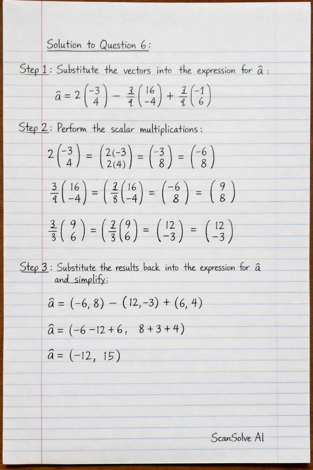 Handwritten step-by-step solution preview