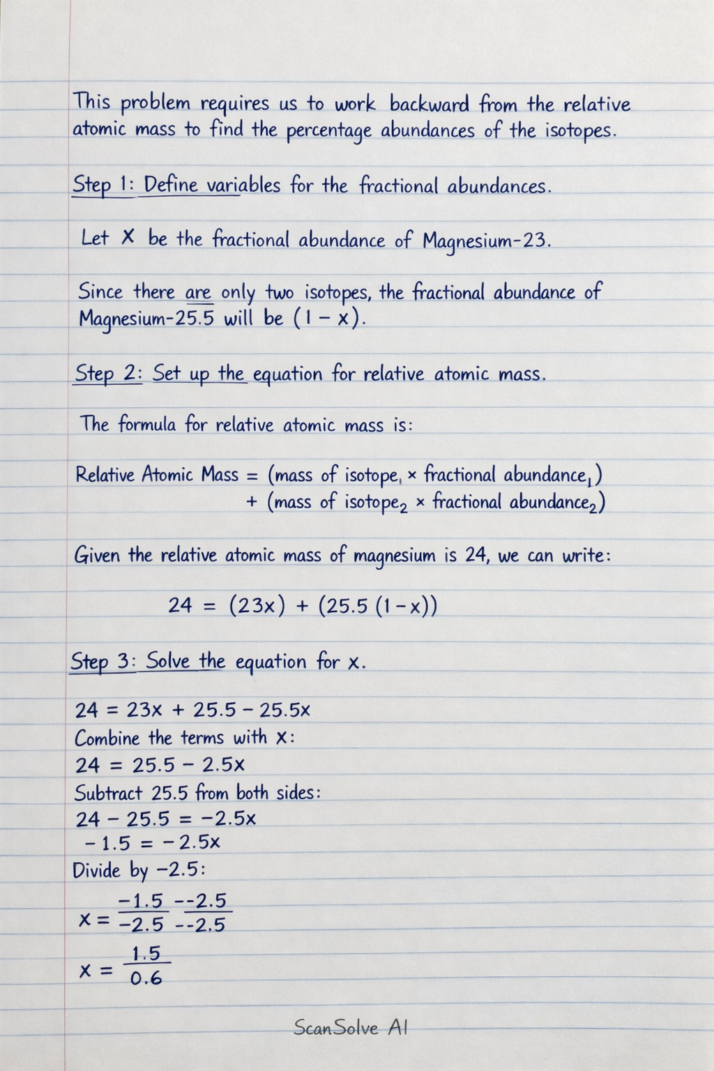 Handwritten step-by-step solution preview