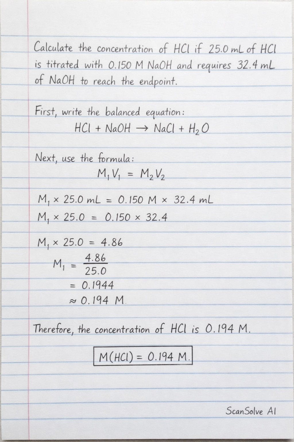 Handwritten step-by-step solution preview
