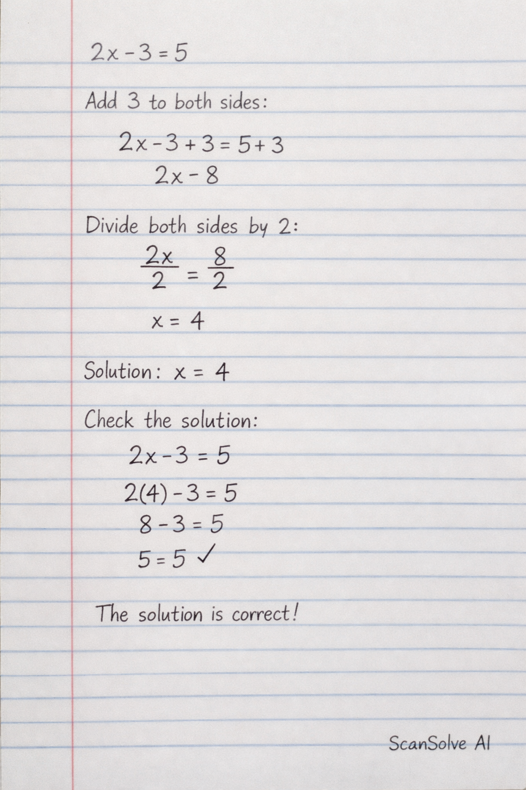 Handwritten step-by-step solution preview