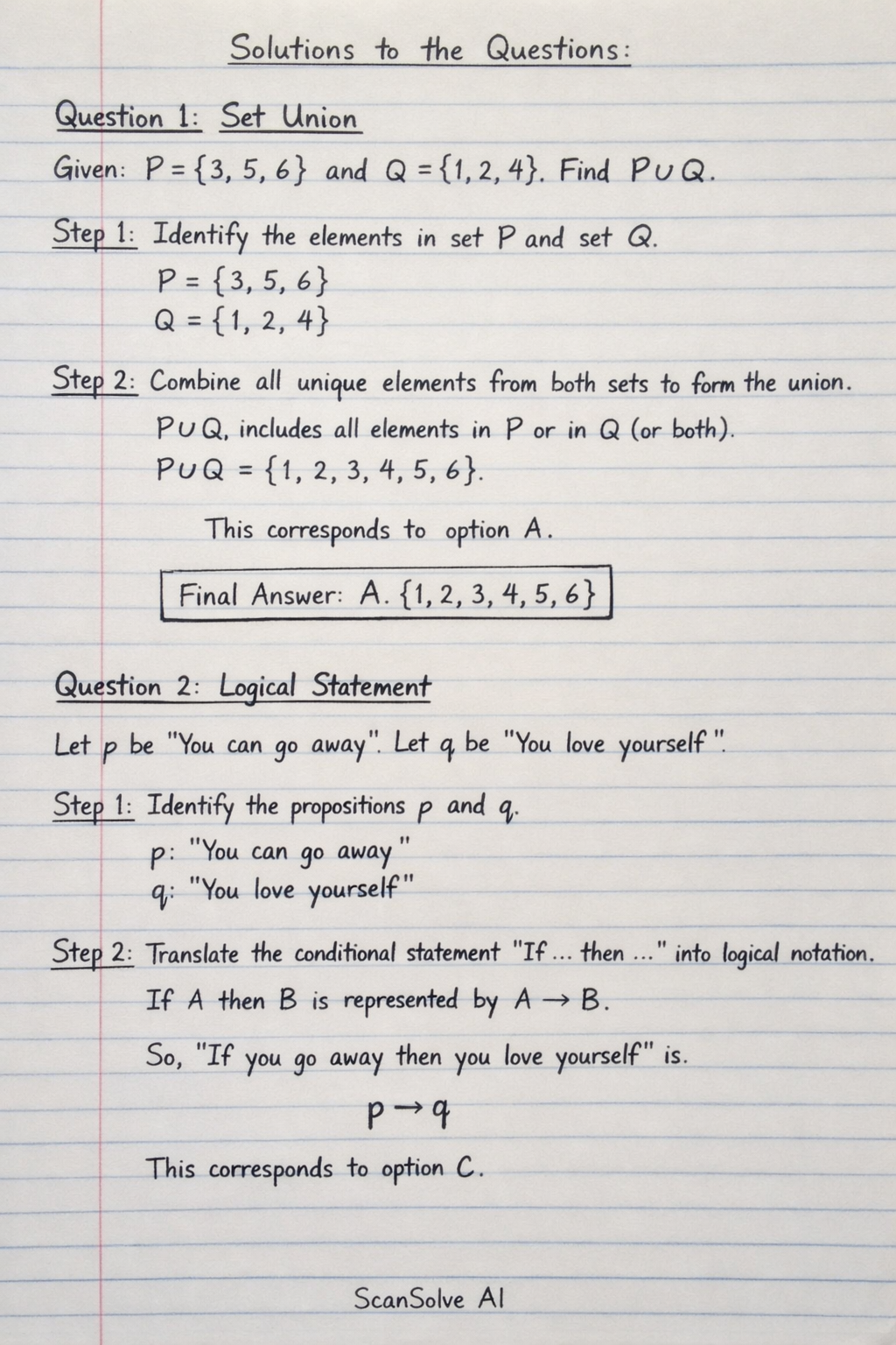 Handwritten step-by-step solution preview