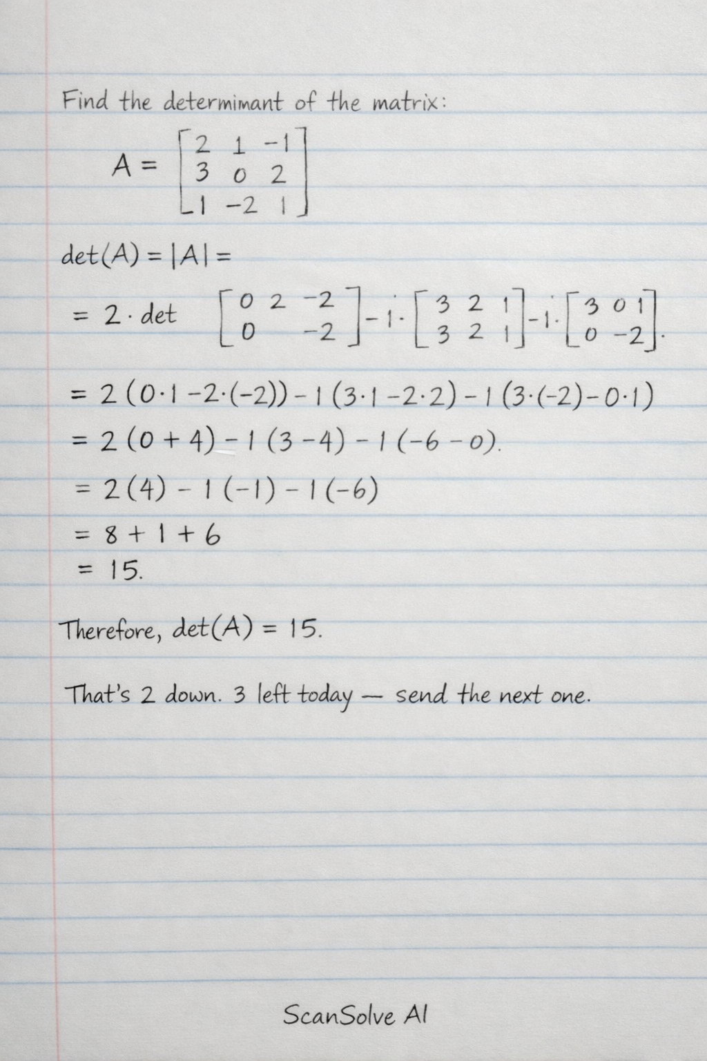 Handwritten step-by-step solution preview