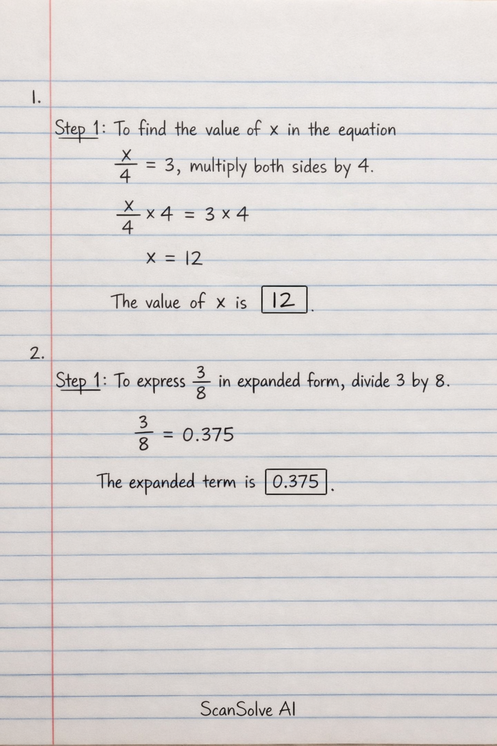Handwritten step-by-step solution preview