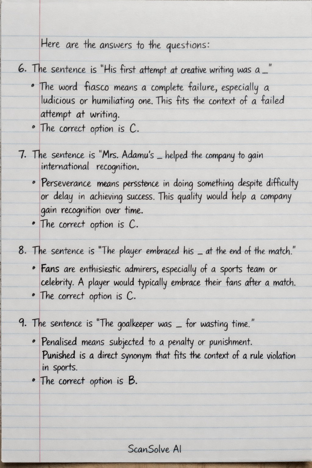 Handwritten step-by-step solution preview