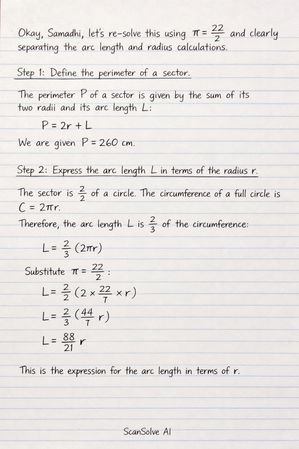 Handwritten step-by-step solution preview