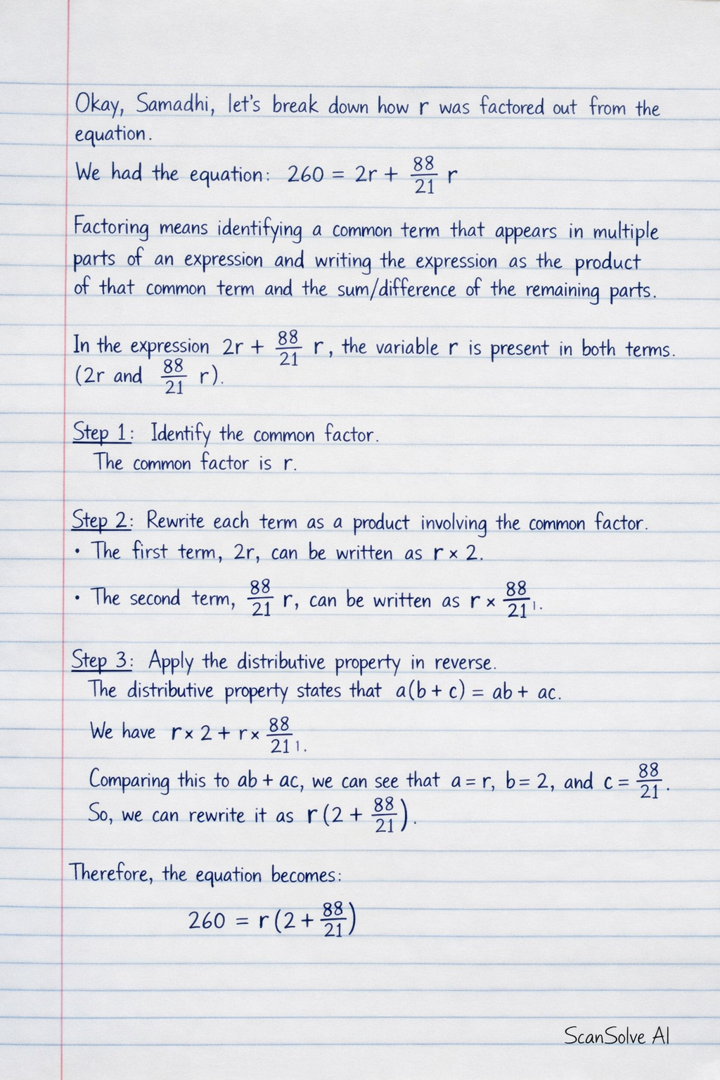 Handwritten step-by-step solution preview
