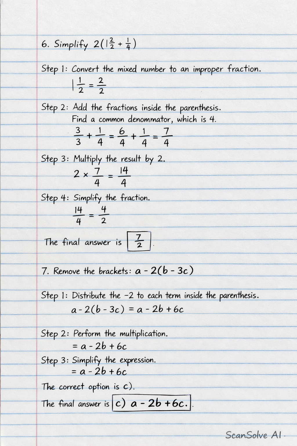 Handwritten step-by-step solution preview